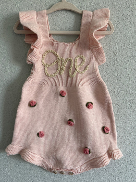 First Birthday Knit Onesie