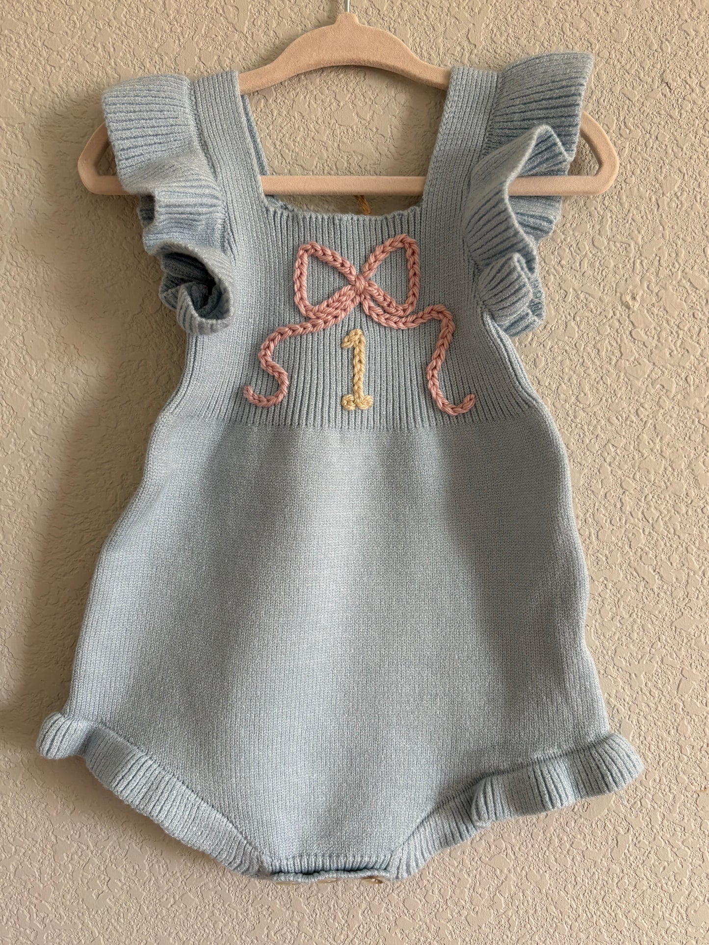 First Birthday Knit Onesie