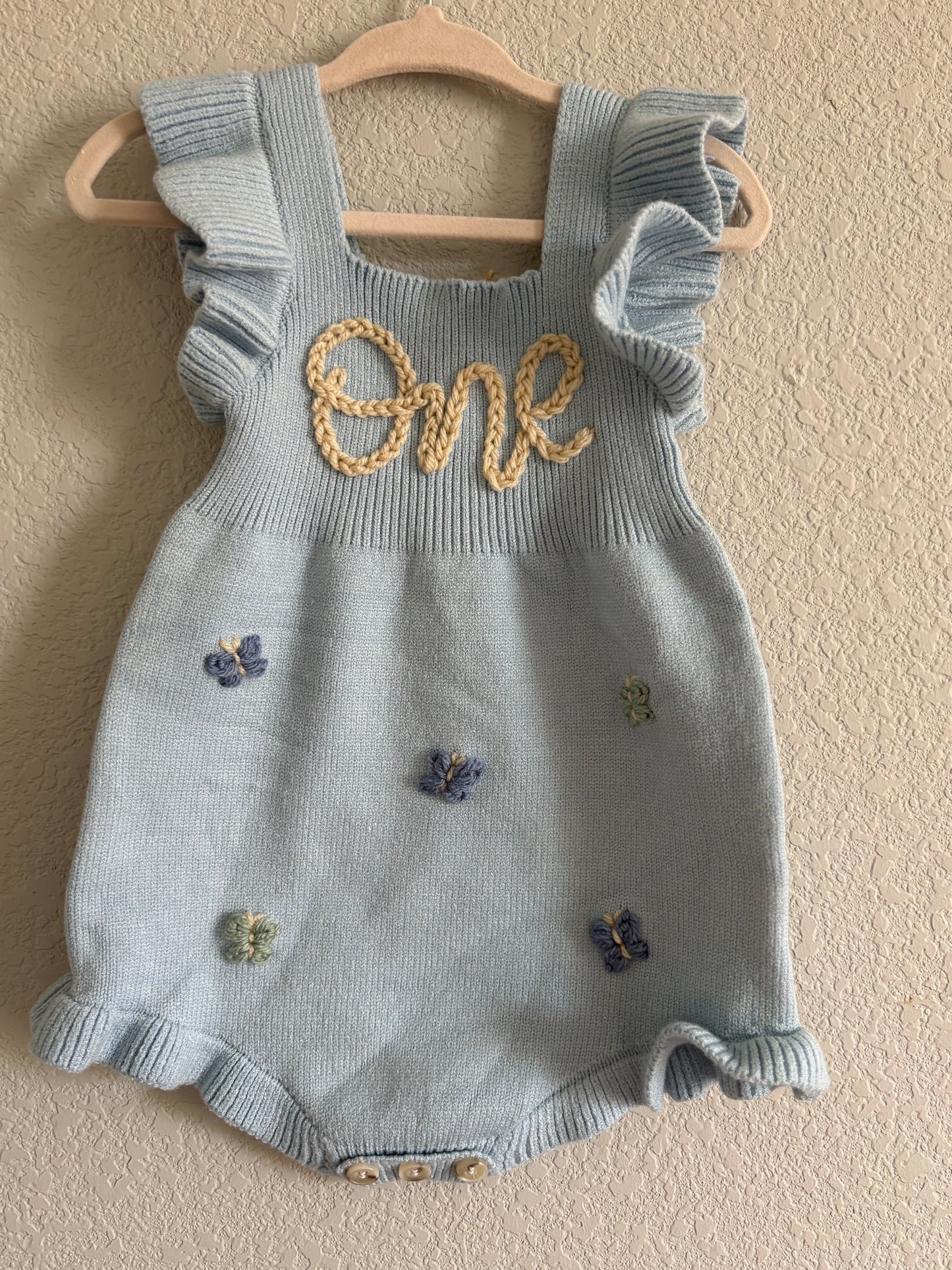 First Birthday Knit Onesie