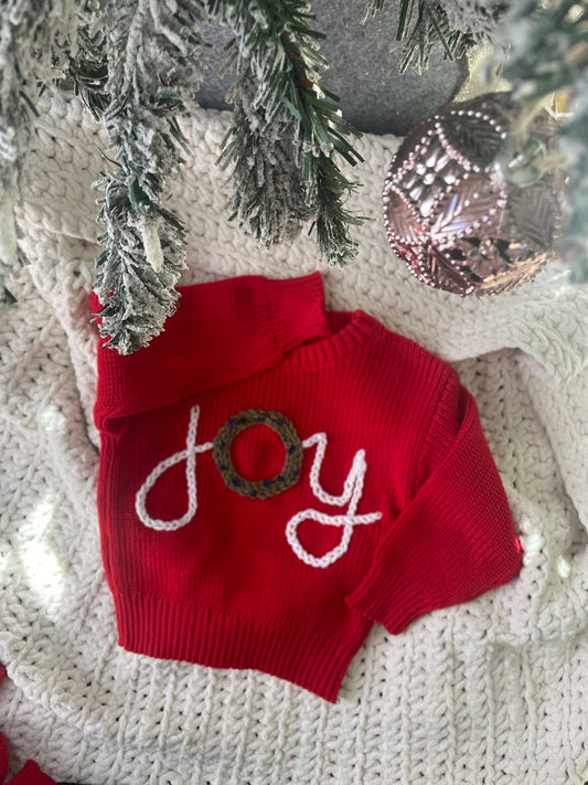 Red "Joy" Sweater