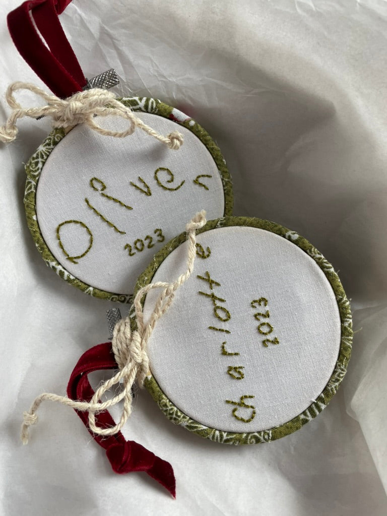 Hand Embroidered Ornament