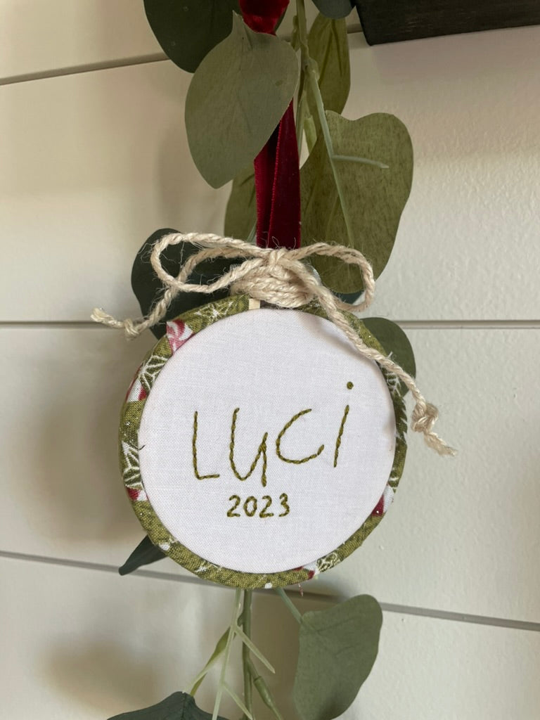 Hand Embroidered Ornament