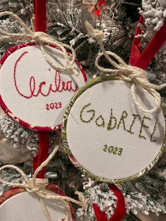 Hand Embroidered Ornament