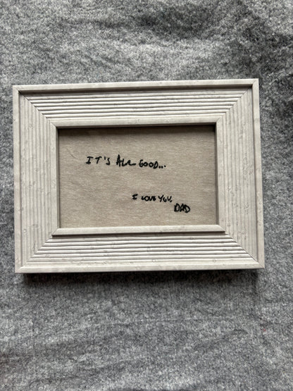 Hand Embroidered Keepsake Note
