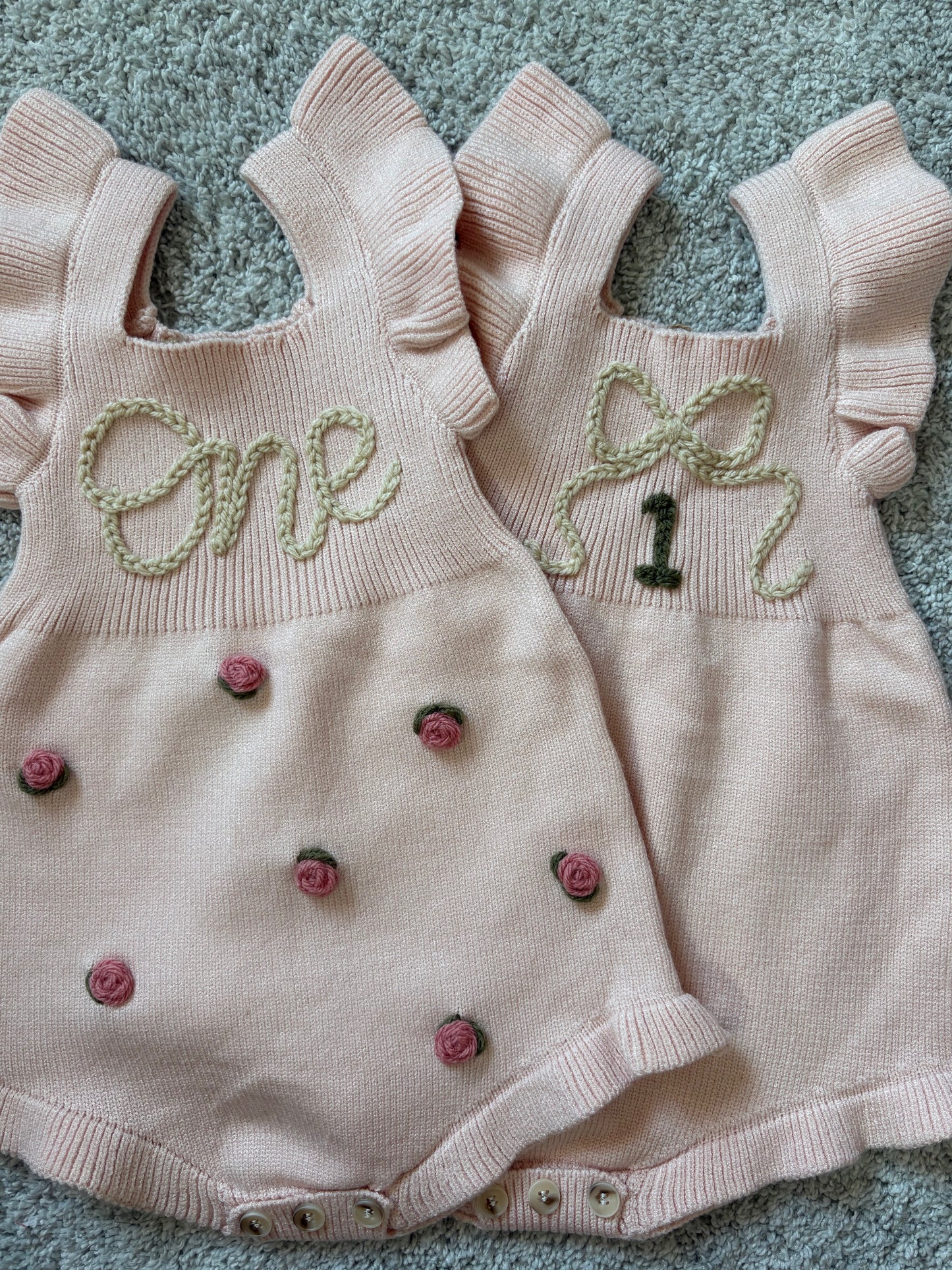 First Birthday Knit Onesie