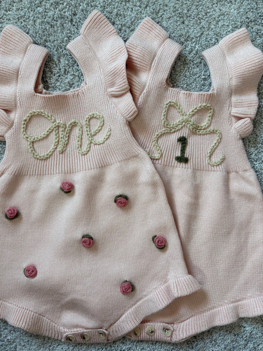 First Birthday Knit Onesie