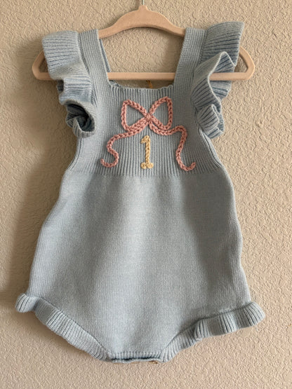 First Birthday Knit Onesie