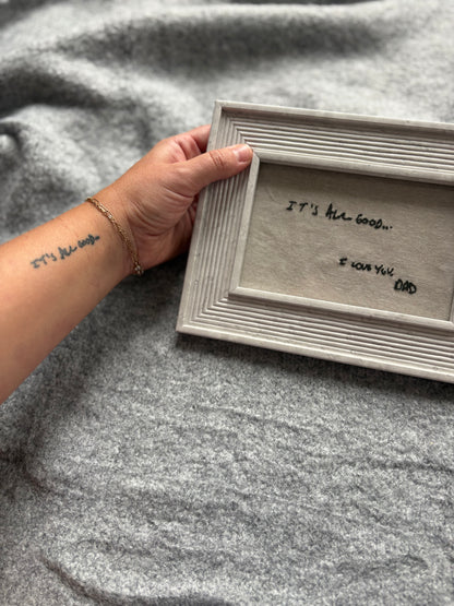 Hand Embroidered Keepsake Note