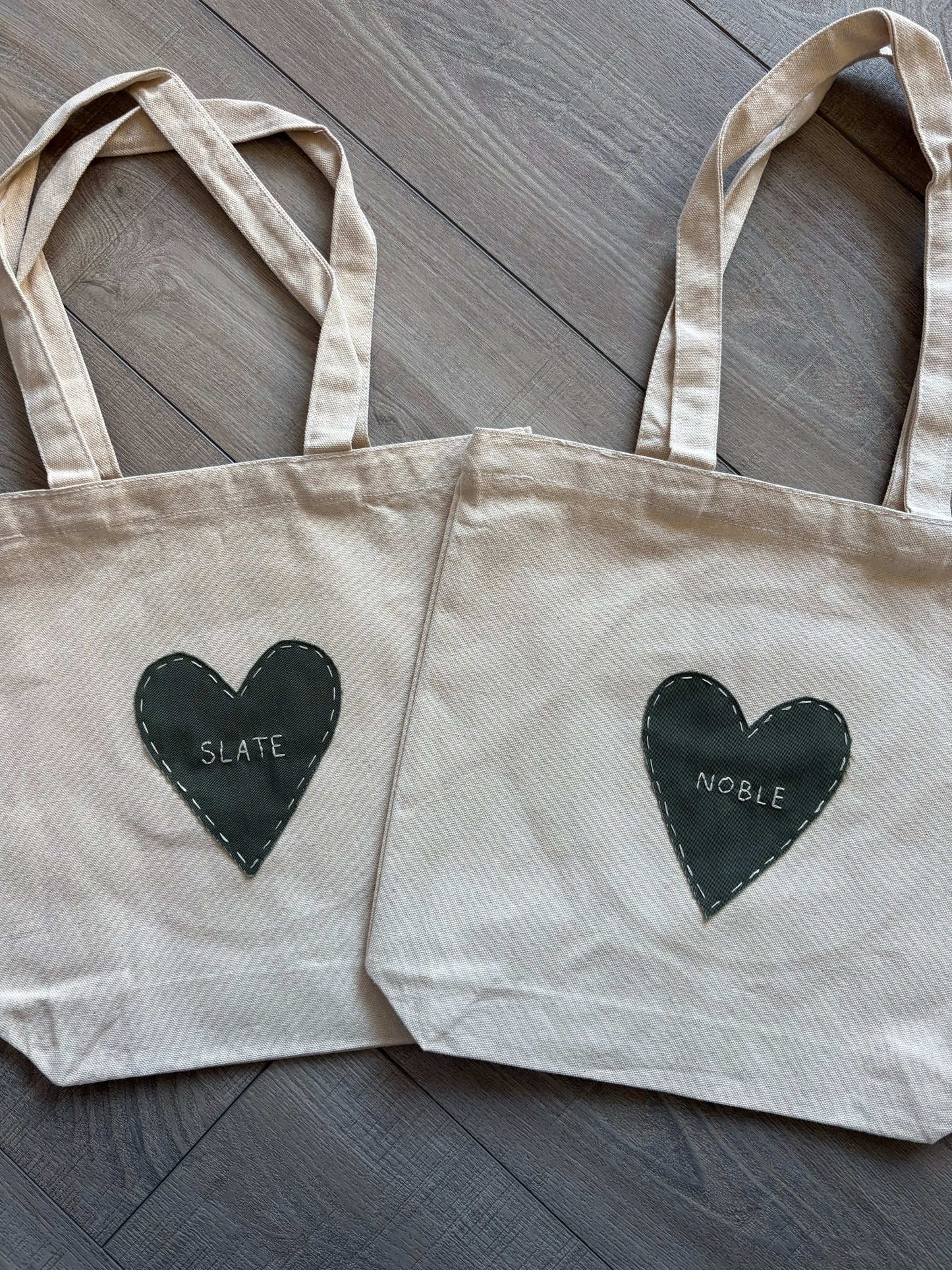 Love Tote - hand embroidered
