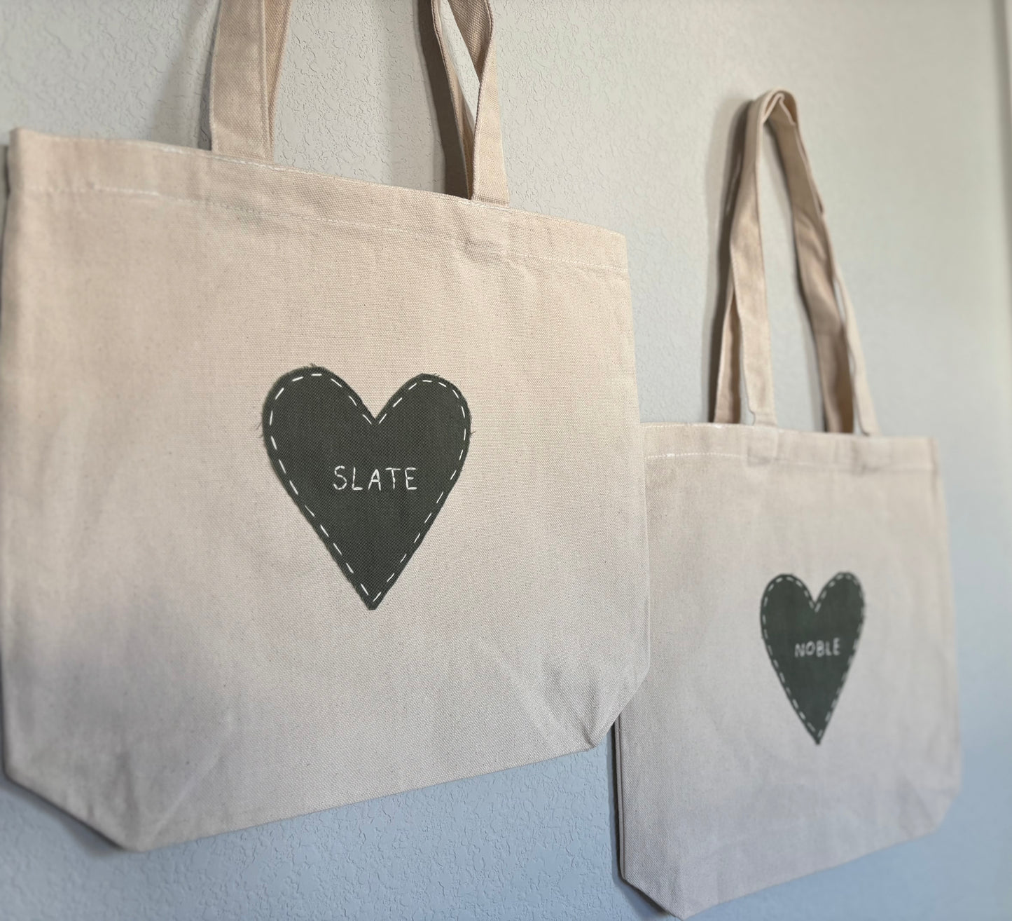 Love Tote - hand embroidered