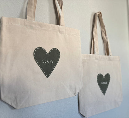 Love Tote - hand embroidered