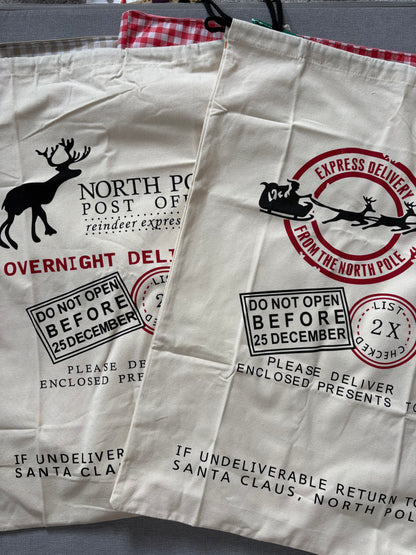 Canvas Santa Sacks