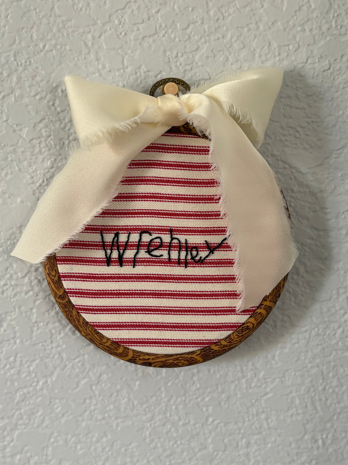 Handwritten Hand Embroidered Christmas Ornament