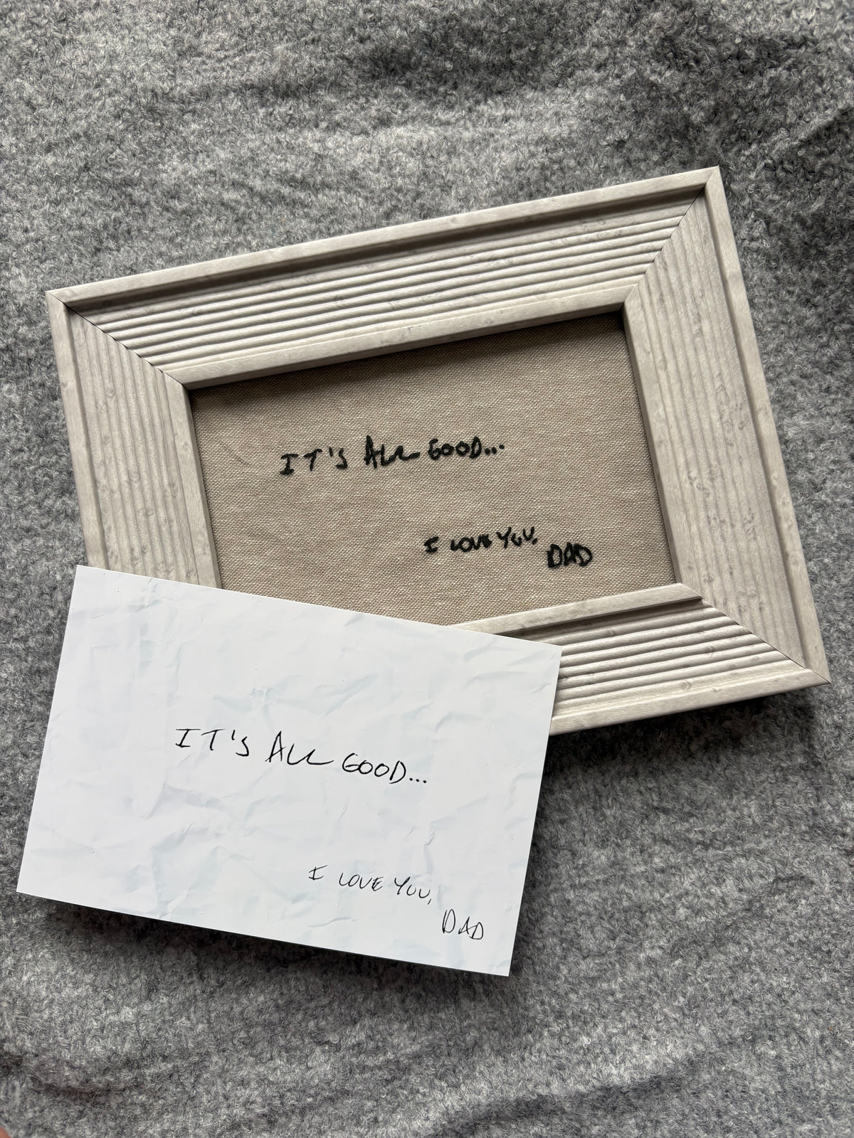 Hand Embroidered Keepsake Note