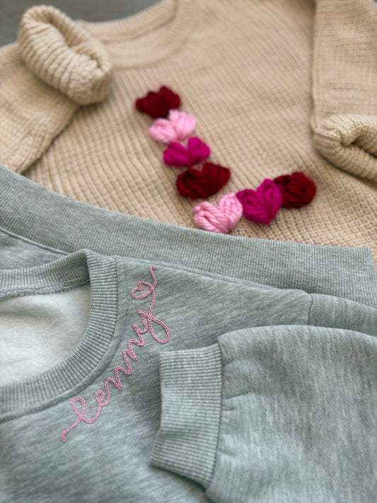 Valentine Name Sweatshirt