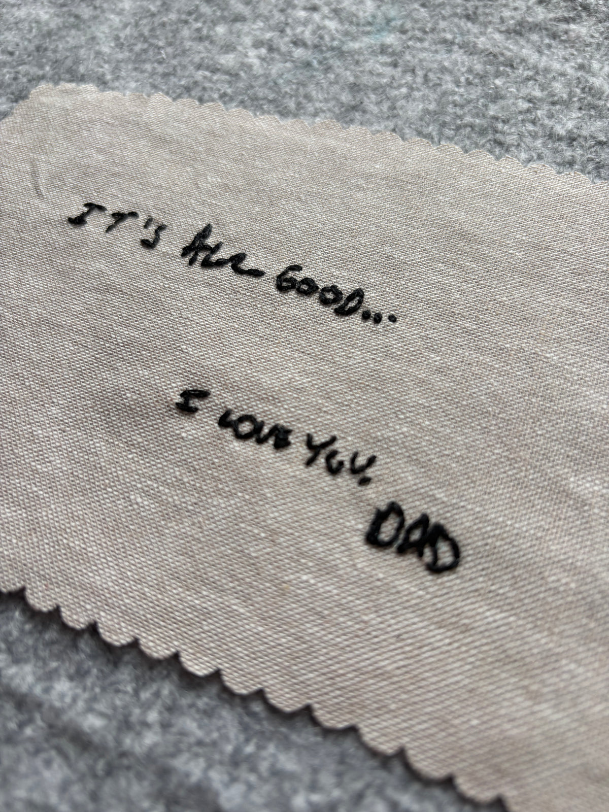 Hand Embroidered Keepsake Note