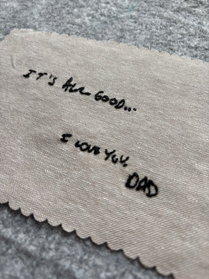Hand Embroidered Keepsake Note