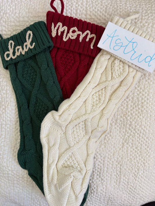 Vintage Knit Stocking
